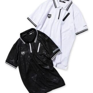 EMBOSS CAMO ZIP POLO
