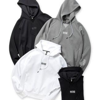 DOUBLE KNIT EMBOSS LOGO P/O HOODIE