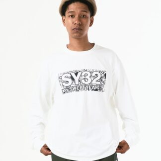 HEART PATTERN BOX LOGO L/S TEE