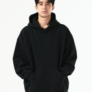 EMBROIDERY LOGO WIDE SILHOUETTE HOODIE