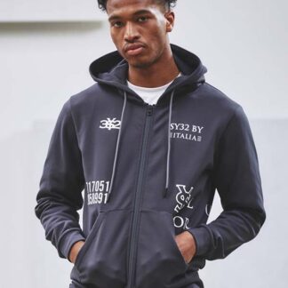 SPIRAL KNIT ZIP HOODIE