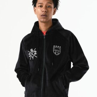 VELOUR 3 LAYER ZIP HOODIE