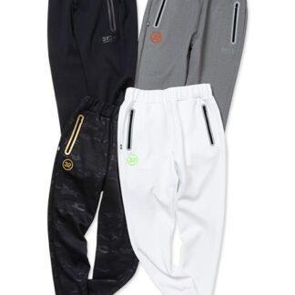 DOUBLE KNIT EMBROIDERY LOGO LONG PANTS