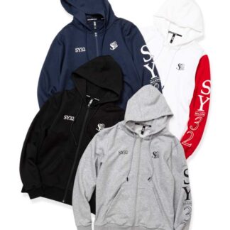 SERIF LOGO ZIP HOODIE