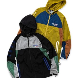 RETRO COLOR NYLON ZIP HOODIE