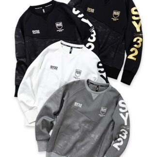 DOUBLE KNIT EMBOSS CAMO SHIELD  P/O CREW