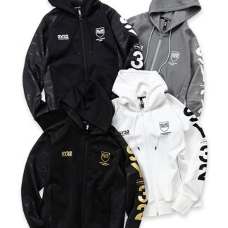 DOUBLE KNIT EMBOSS CAMO SHIELD LOGO ZIP HOODIE