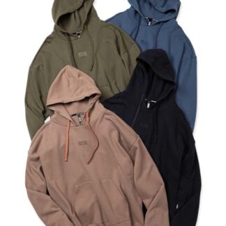 EMBROIDERY LOGO WIDE SILHOUETTE RELAXING P/O HOODIE